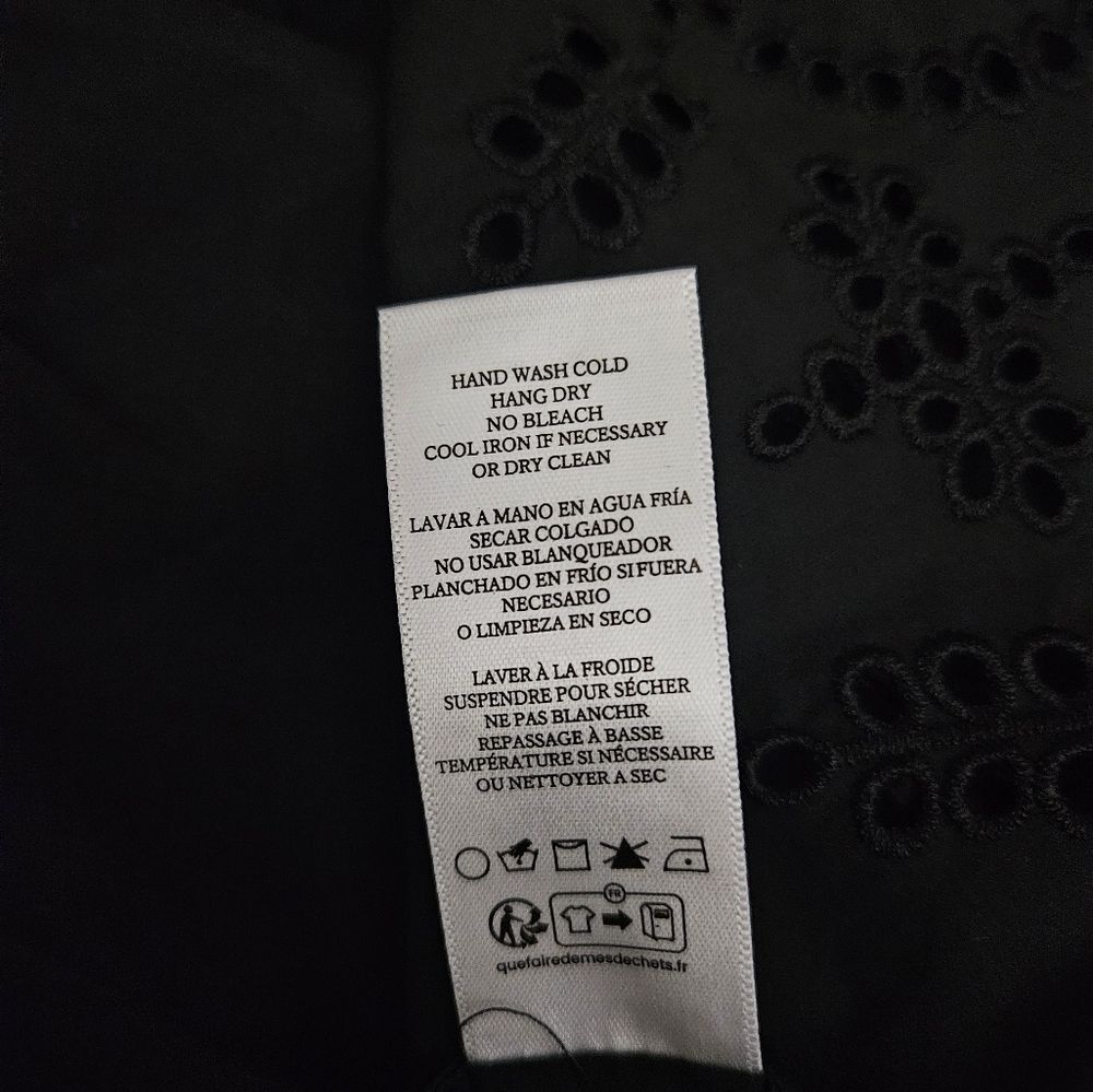 Rails Lucia Dress Black Eyelet Dress sz Large 268$ - Picture 10 of 10